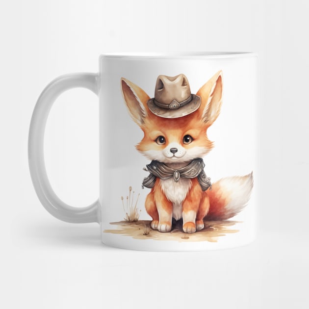 Red Fox Wearing a Cowboy Hat by Chromatic Fusion Studio